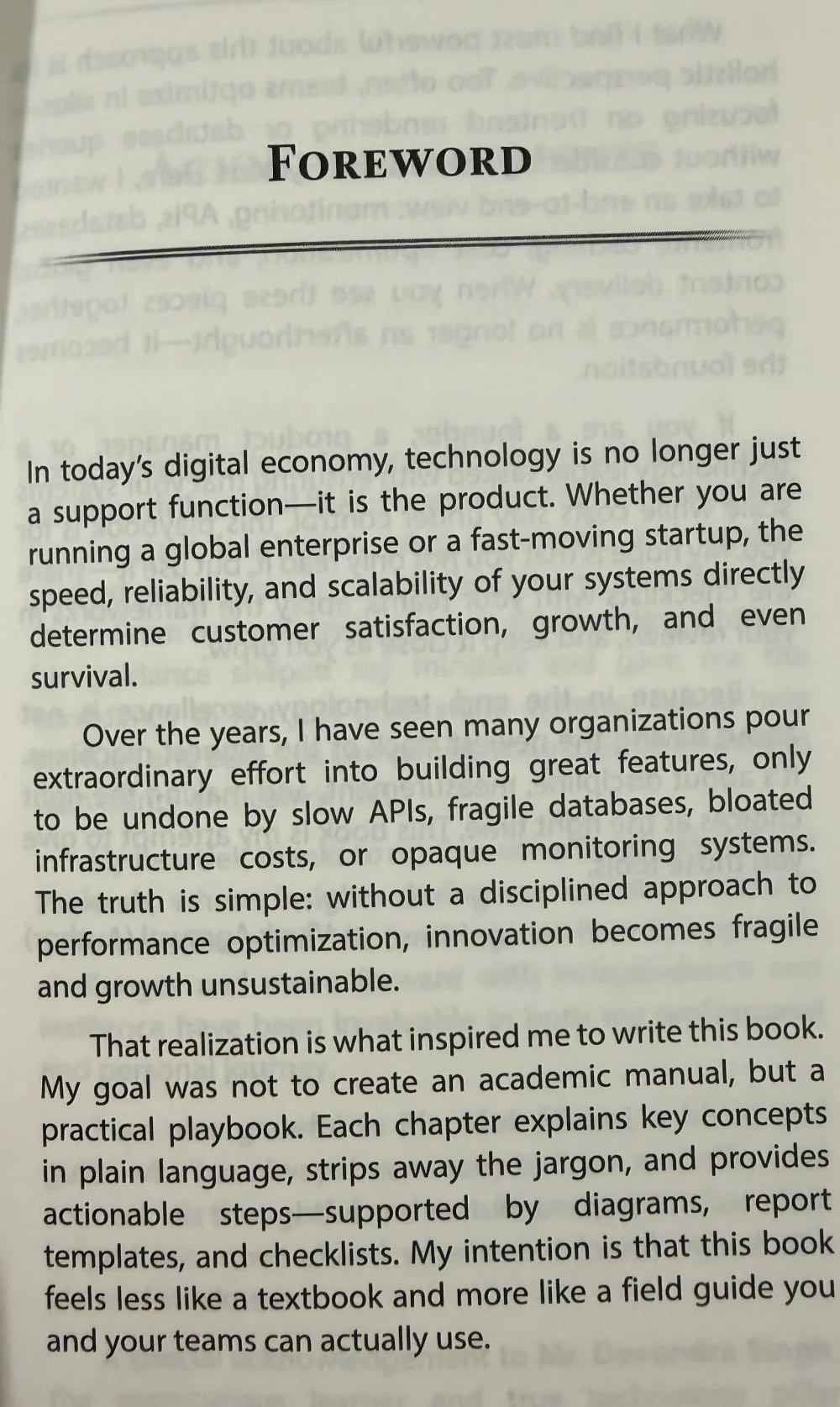 The Performance Playbook — Foreword page