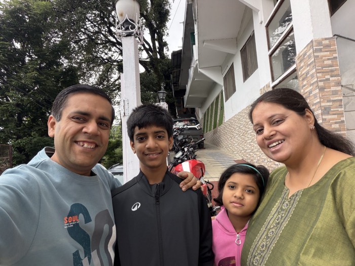 Vivek Agrawal with his family